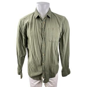 Marine Layer Men's Green Long Sleeve Pocket Career Button Down Shirt Top Size L